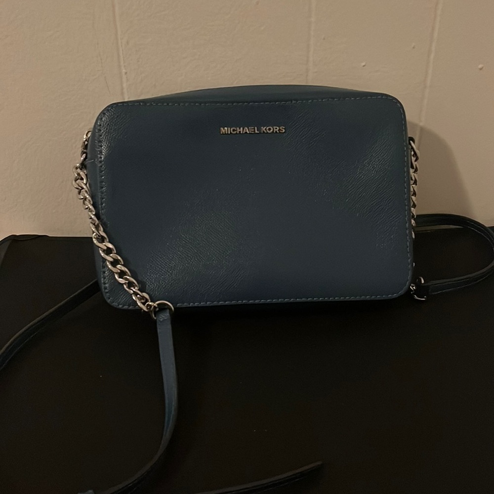 Michael Kors Crossbody Bag Blue Teal Color